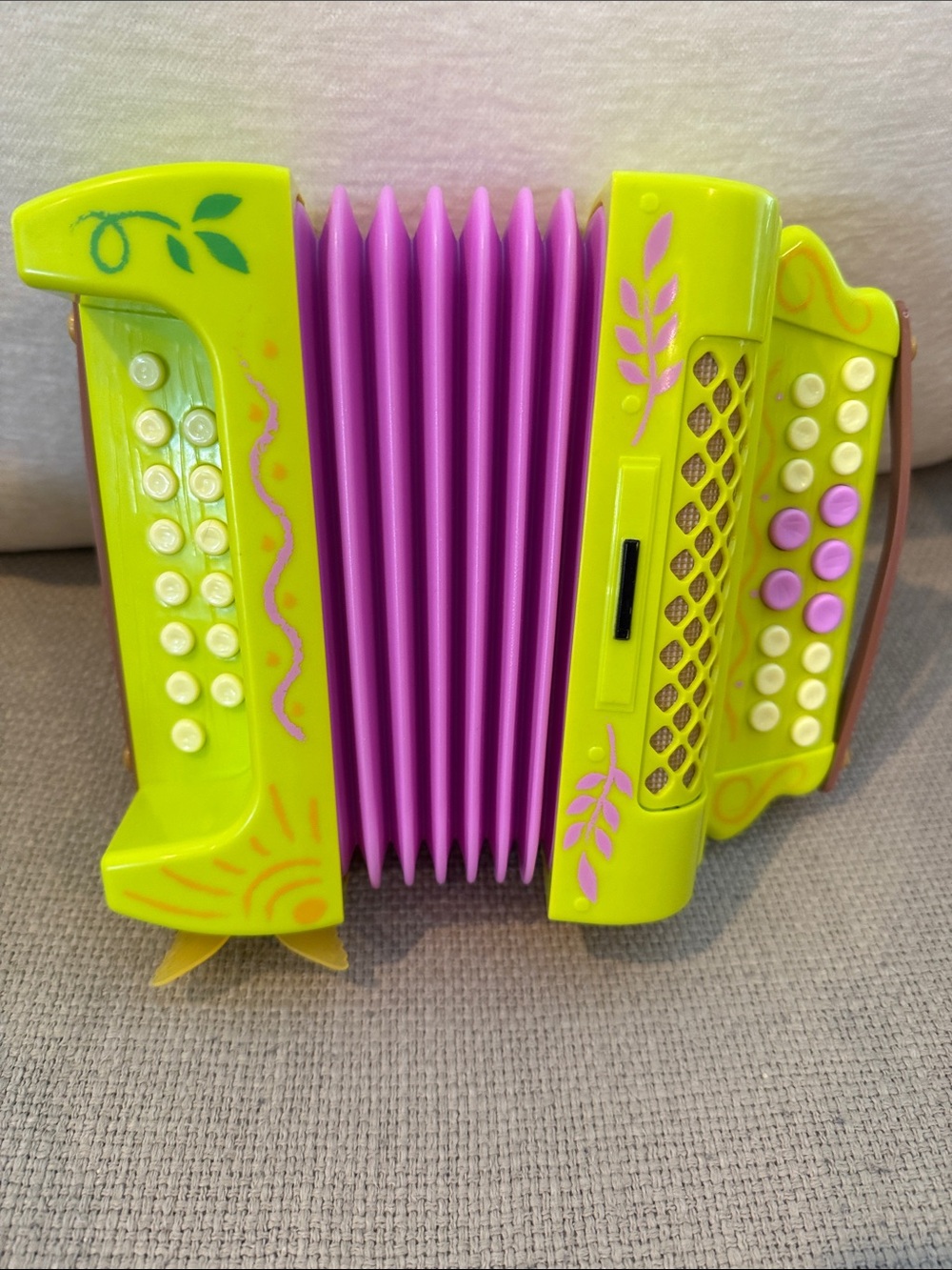 Disney Encanto Mirabel Green & Pink Toy Accordion - Musical Toy Instrument